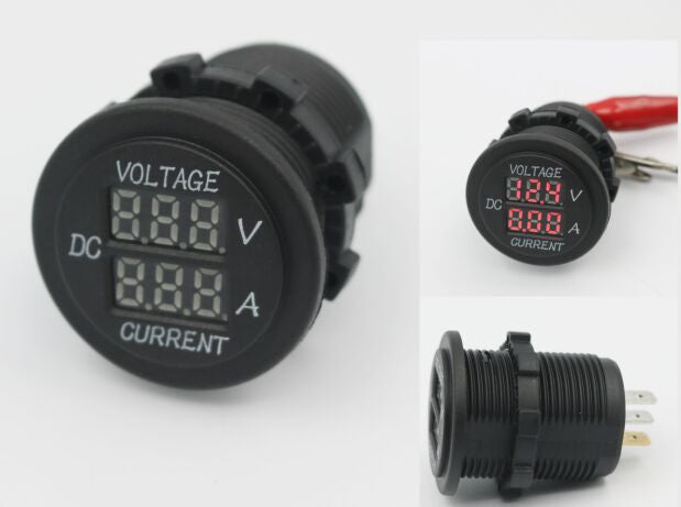 Volt meter and Amp meter - ROUND - 4x4 And More