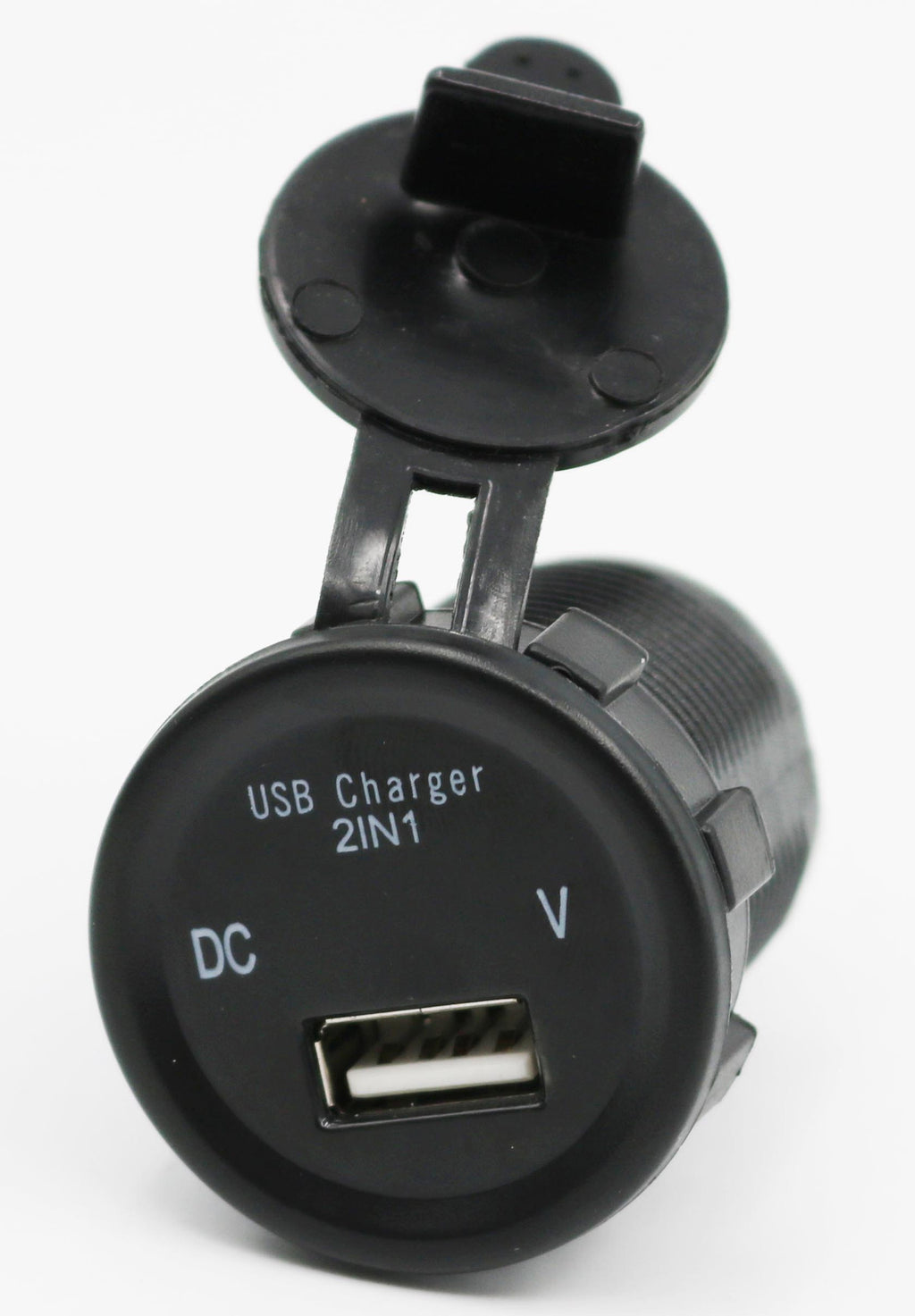 Single USB power socket with Voltmeter - Round - 4x4 And More