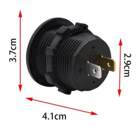 12v colorful voltmeter round - 4x4 And More