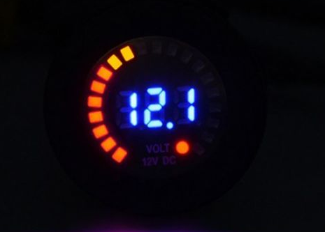 12v colorful voltmeter round - 4x4 And More