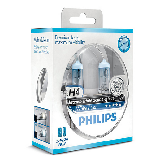 Philips White Vision H4 (Pair) – 4x4 And More