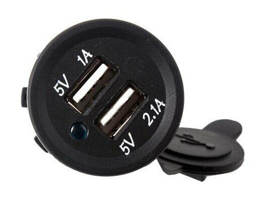 Power Socket Round Usb Dual USB power socket - ROUND – 4x4 And More