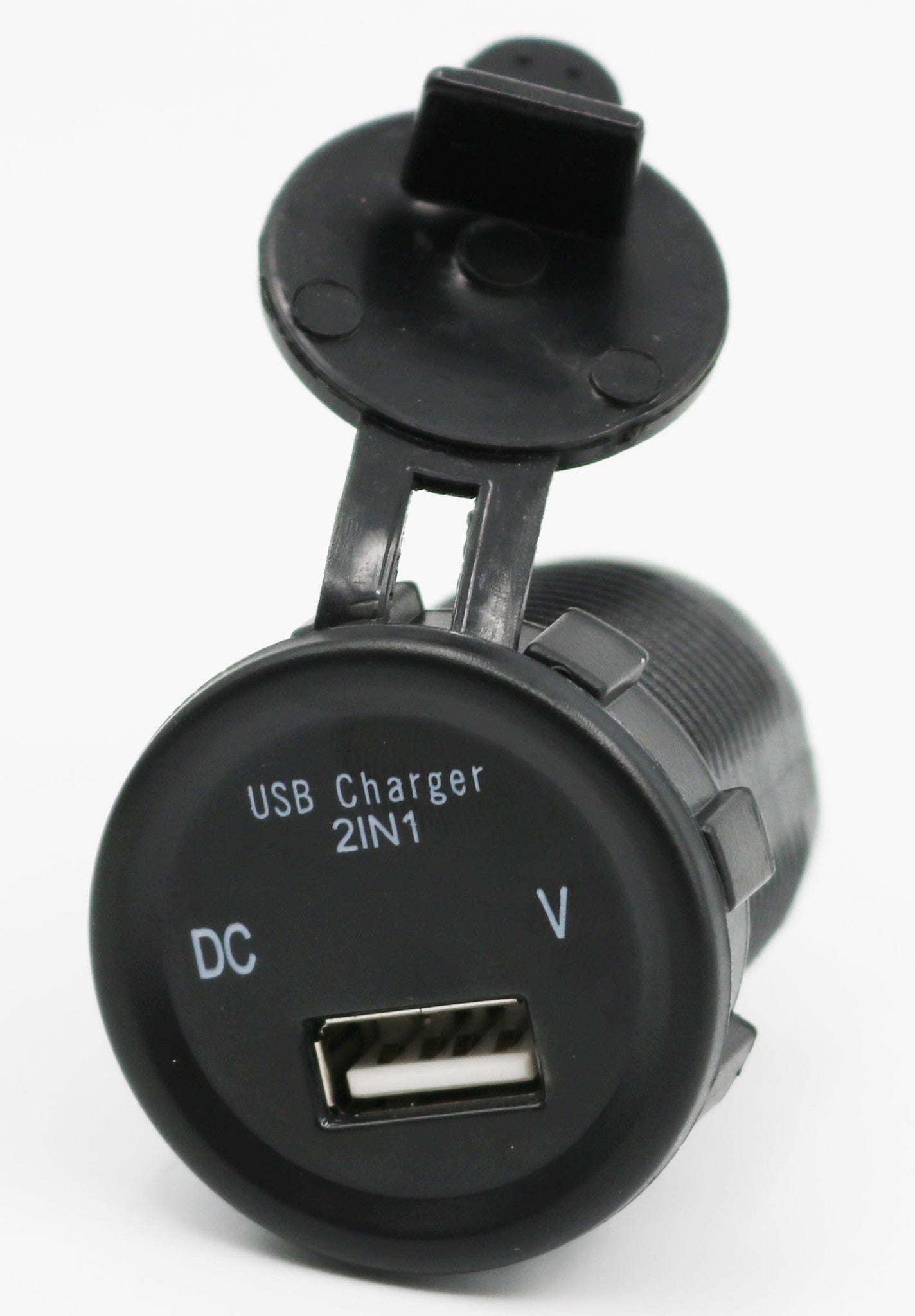Single USB power socket with Voltmeter - Round – 4x4 And More